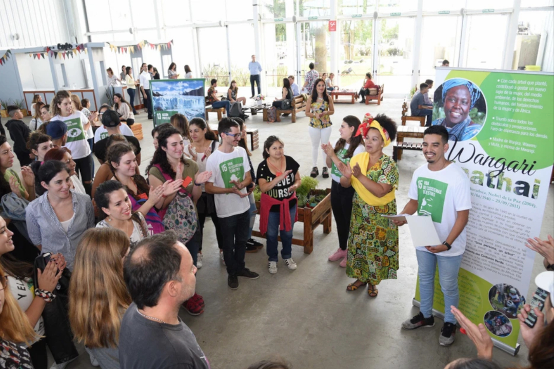 Exposition sur les ODD organisée par la SGI-Argentine en 2019. [© Seikyo Shimbun]